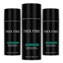 THICK FIBER 남녀공용 헤어 빌딩 섬유 다크 브라운 25g 얇은 용