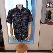 란체티 구김NO !! 밑단일자!! 나무프린트 일반핏 반팔셔츠 LSM2275NA