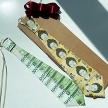 국산 넥타이 용돈선물 용돈박스 어버이날 부모님 생신 이벤트 포장, 기본리본-레드