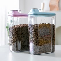 사료보관통 고양이 진공사료통 강아지 사료통(습기제거제 30개 포함), 블루