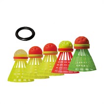 스피드민턴 스피더 세트 / 바람저항 셔틀콕 야간배드민턴 라켓 추가구성, 혼합스피더 튜브(5개입)