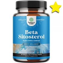 Natures Craft 베타 시토스테롤 식물 플랜트 스테롤 컴플렉스 500mg 스테롤스타놀 맨 남성 남자용 60정, 60카운트 (Pack of 1) 강철체력