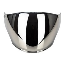 STK MT OF-504 MT-V-19 용 오토바이 헬멧 바이저 쉴드, 288x190mm, 플라스틱, 실버 도금