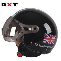 GXT 오토바이 Casco 남자 빈티지 레트로 3/4 헬멧 자전거 스쿠터 Capacete Casque 루비, 03 A