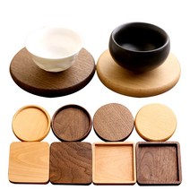 엄마의쇼핑 너도밤나무 사각 원형 원목컵받침 티코스터 우드코스터 커피잔받침 컵받침대, 3-티코스터-사각