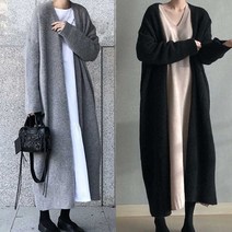 루즈핏 여자 롱가디건 겨울 로브 캐주얼 패션 데이트 #36529870ea