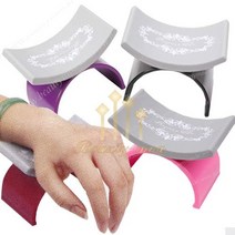 실리콘 팔받침대 손목받침대 커버 분리 세척가능 4종 트렌드 암레스트 팔베게 네일아트 네일받침 IN, [04번/블랙]1ea