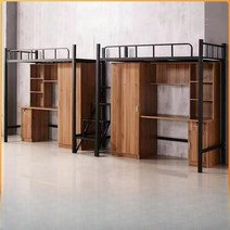 좁은방벙커침대 철제 자취 접이식 벙커침대 책상침대, 04.흰색이중계단사다리모델90너비