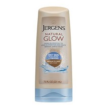 셀프 태닝 테너 jergens 내추럴 글로우 + 퍼밍 인샤워 중간에서 깊은 피부 톤을, 내츄럴 글로우 (1팩)