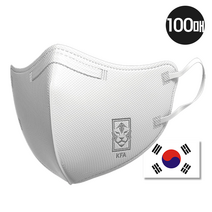 진짜 국가대표가 쓰는 국가대표마스크 KF94 새부리형 화이트/블랙/그레이. 카타르 응원 국가대표축구팀 KFA, 화이트, 100매(2박스)
