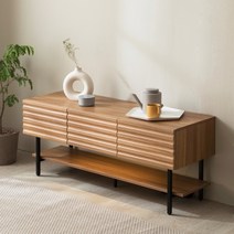 파로마 [감성가득+티비다이] (착불)하비 템바보드 LED 거실장 1200