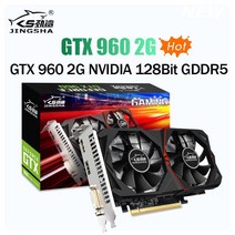 [해외]JINGSHA 비디오 카드 nVIDIA VGA 카드 용 기존 GTX960 2GB 128Bit GDDR5 그래픽 카드 Geforce GTX 960 HDMI 호환 Dvi