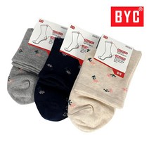 BYC 여자 3610 무압박 미끄럼방지양말 4켤레 당뇨 지압 임산부