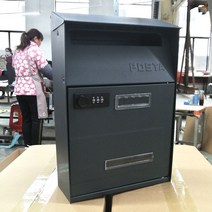인테리어 택배 우편함 미국식 홍콩식 별장 실외 빗물방지 우체통, T01-비밀번호잠금장치 그레이실 무늬