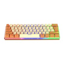 게이밍 키보드 rgb usb 61 키 유선 휴대용 pc 컴퓨터 멀티미디어가있는 사무실 데스크탑 용 미니 게임, b 유선 키보드, 한손 키보드