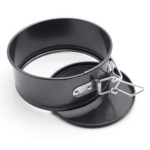 Kofeego 베이킹 원형케이크 그릴 몰드 카본강피자 케이크 몰드 무스케이크 몰드 무스케이크 몰딩, 4인치