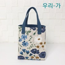 우리가 수제 린넨 캔버스 핸드메이드 토트백 미니에코백 러브