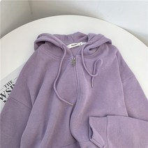 미니부 봄가을 얇은 솔리드 가디건 스포티한 코트 맨투맨