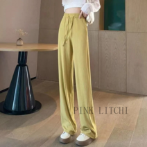 [PINK LITCHI]여성 여름 캐주얼 바지 일자 아이스 팬츠 bv8 zhuo1031