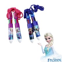 핫딜 목걸이볼펜 4색 2개세트 어린이 볼펜 4색볼펜 목걸이팬 단체선물