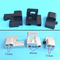 업그레이드 Prusa i3 MK2/MK3 3D 프린터 알루미늄 X 모터/X 아이들러 키트 금속 축 캐리지 압출기 벨트 텐셔너, [02] With RJ4JP0108, [02] 은