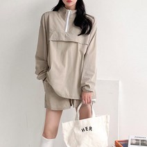 비비드글램 남여공용 아노락 긴팔 반집업 티셔츠 3color / 트레이닝 바람막이 등산 레포츠