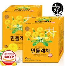 송원 민들레차 티백 40Tx2개, 0.7g, 80개, 2개