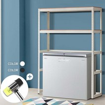 김치냉장고 세탁기 건조기 ㄷ자 철제 앵글 선반 120 메탈랙, 화이트