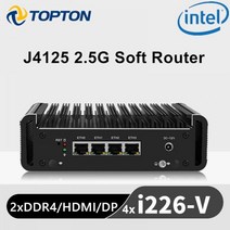 4x 인텔 i226V 2500M LAN 셀러론 J4125 2.5G 라우터 2xDDR4 HDMI1.4 DP1.2 팬리스 미니 PC OPNsense 방화벽 VPN 서버, CHINA, OPNsense + UK, 16GB Ram 256GB SSD