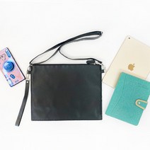 가죽공예키트 파우치만들기 가죽가방 대형 중형 시크블랙 올리브그린 가방만들기 취미키트 퀼트 성인 중학생 고등학생 단체미술 DIY KIT 어르신만들기 바느질키트, 대형_검정