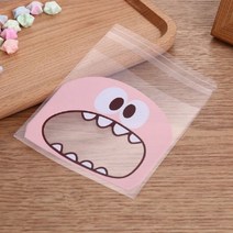 귀여운 만화 몬스터 쿠키 캔디 비스킷 스낵 베이킹 패키지 용품 자체 접착 비닐 봉투 크리스마스 장식 50 개, 10x10cm, style4