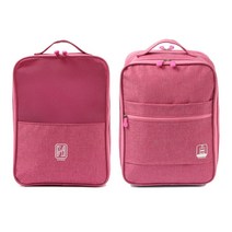 양면 골프 신발 가방 슈즈백 주머니 2켤레보관 메쉬 골프화 운동화 파우치, 핑크(22cmx12.5cmx31cm)