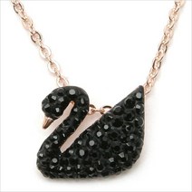 스와로브스키Swan Small Rose Gold Black 5204133 목걸이