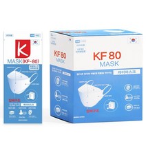 에스테크엠 케이 황사 마스크 KF80 개별 1매 포장 1매, 화이트