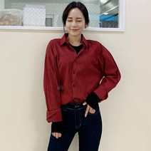 마이시즌 여성 헤롯 체크 남방 셔츠 박시 루즈핏 데일리