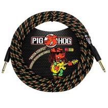 PIGHOG 피그호그 케이블 PCH20-RA (6m) 일자형 노이즈리스 기타케이블 RASTA STRIPES Cable