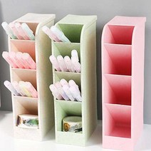 ecolucky 보카시 파스텔 4단 연필꽂이 볼펜꽃이 판촉물 사은품 문구, 보카시 다용도 연필꽂이 핑크