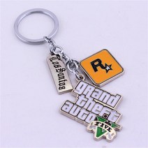 게임 GTA 5 Grand Theft Auto 5 키 체인 남성 팬 키 버클 키 액세서리, 1