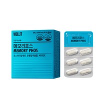 웰릿 메모리포스 기억력 인지력 개선 은행잎추출물 항산화 피부건강, 1box (1개월)