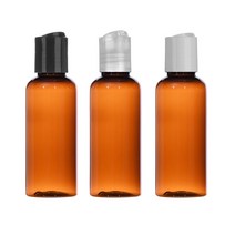프레스캡 30ml 50ml 60ml 75ml 80ml 100ml 똑딱이캡 공병 화장품, 50ml갈색 원형 투명캡