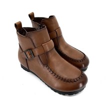 인디언 가죽 스트레이트 벨트 여성 앵클부츠 2691