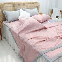 이즈베딩 마이크로 선염 린넨 마 워싱 여름 홑이불 5colors, 핑크