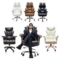 티앤슈퍼디럭스 명품 대표 의자 PC방 컴퓨터 게이밍 사무용 사각팔걸이 레자가죽, 선택02:노블디럭스_화이트