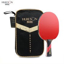 테니스 라켓 용품 악세사리 훈련 huieson 6 star 탄소 섬유 블레이드 탁구 더블 페이스 여드름 in pingpong paddle racket, 1pcs 긴 손잡이, 02 1pcs long handle