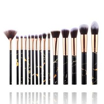 20pcs 메이크업 브러쉬 도구 세트 코스메틱 파우더 아이 섀도우 파운데이션 블러셔 블렌딩 뷰티 메이크업 브러쉬, 블랙 15개