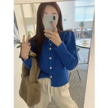 토다비다 하트 버튼 컬러 러블리 가디건