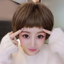 (당일) 베릴 숏컷 숏단발 통가발 3color, 밀크브라운