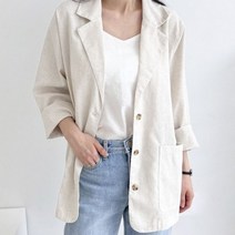 오버핏 여자 린넨 자켓 여성 여름 재킷 여성자켓 가을블라우스신상 여성자켓여름 자켓 4