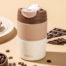 바블로브 파스텔 보온보냉 빨대 진공 텀블러 400 mL, 파스텔 라벤더
