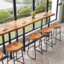 티크 고재 나무 원목 바 의자 스툴 체어 보조 간이, 블랙 85CM